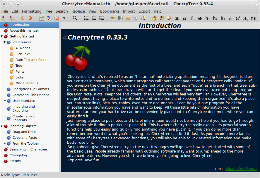 優(yōu)秀開源免費筆記軟件 CherryTree 中文版